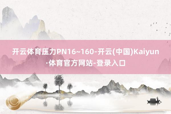 开云体育压力PN16~160-开云(中国)Kaiyun·体育官方网站-登录入口
