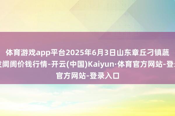 体育游戏app平台2025年6月3日山东章丘刁镇蔬菜批发阛阓价钱行情-开云(中国)Kaiyun·体育官方网站-登录入口