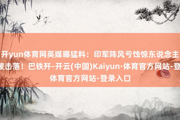 开yun体育网英媒曝猛料：印军阵风亏蚀惊东说念主，4架被击落！巴铁歼-开云(中国)Kaiyun·体育官方网站-登录入口